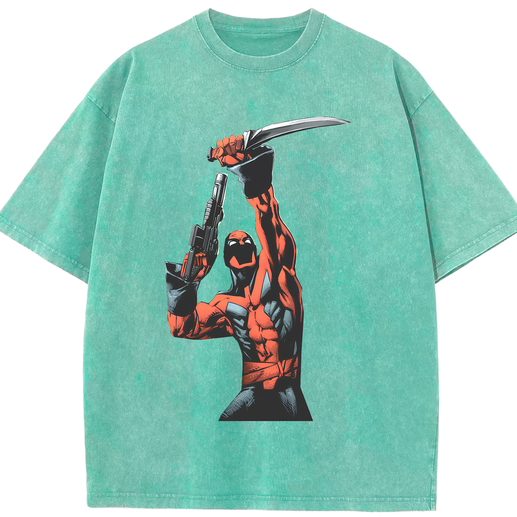 （画像用） Deadpool デッドプール 綿100% ヴィンテージ風 半袖Tシャツ（フロントプリント）